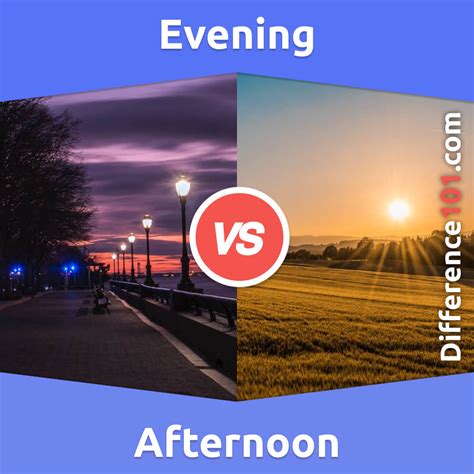 Difference Between Afternoon and Evening.